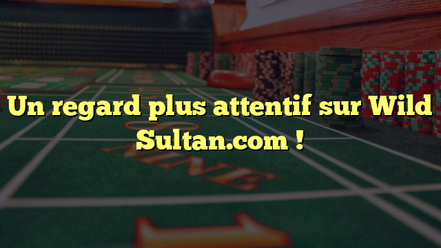 Un regard plus attentif sur Wild Sultan.com !